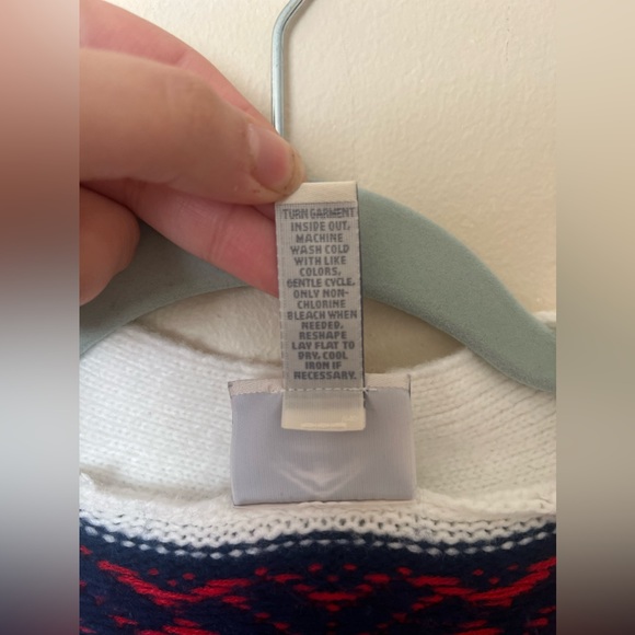 ST JOHN'S BAY Red White Blue Patterned Cardigan Sweater XS - Picture 5 of 8